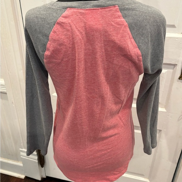 Victoria Secret Pink 5th & Ocean Sequin Alabama Tide Raglan Baseball T Sz Xs - Picture 3 of 6